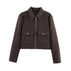 Collared Zip-Front Jacket