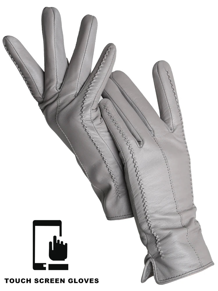 Touchscreen Leather Gloves