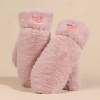 Textured Plush Mittens