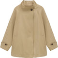 High-Collar Mid-Length Coat