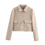 Collared Zip-Front Jacket