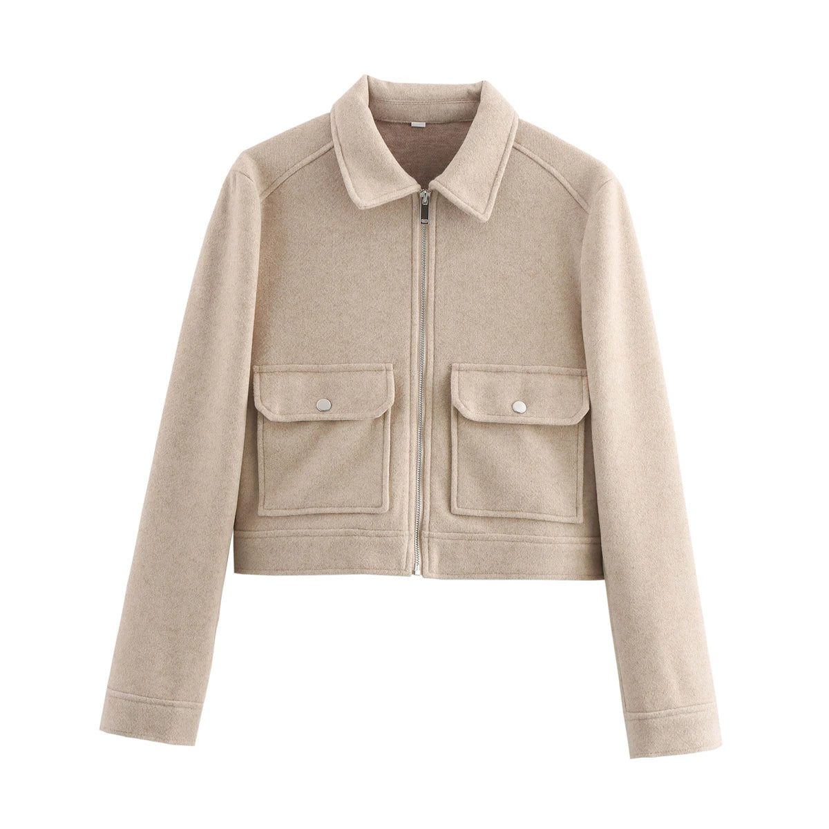 Collared Zip-Front Jacket