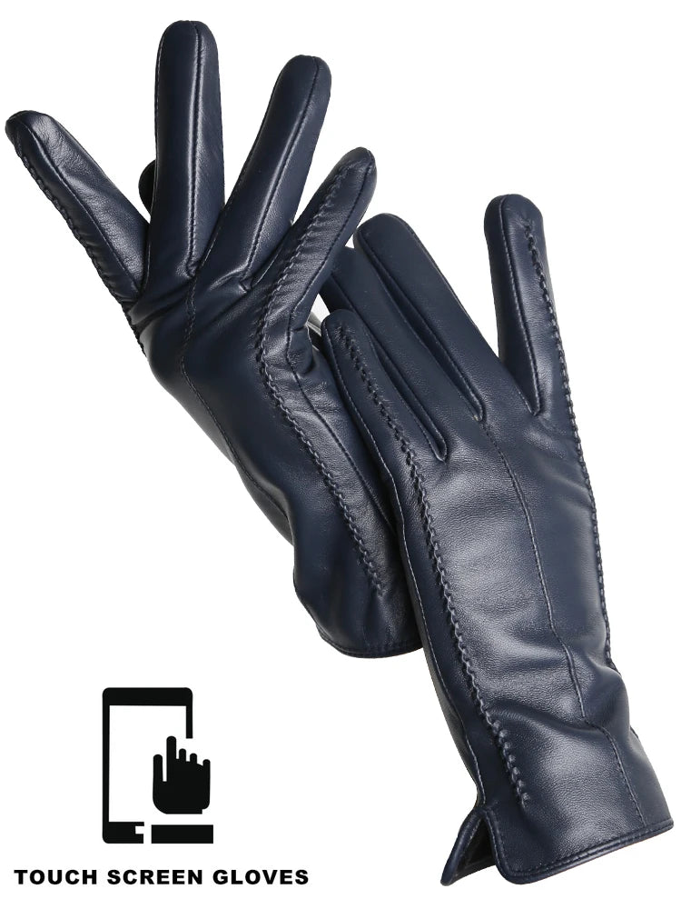 Touchscreen Leather Gloves
