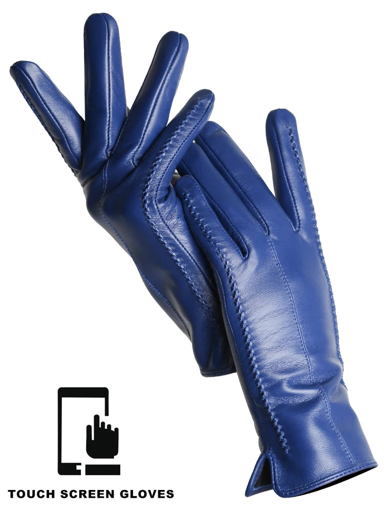 Touchscreen Leather Gloves