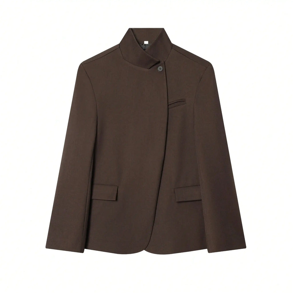 Asymmetric Cut-Out Tailored Blazer