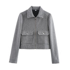 Collared Zip-Front Jacket
