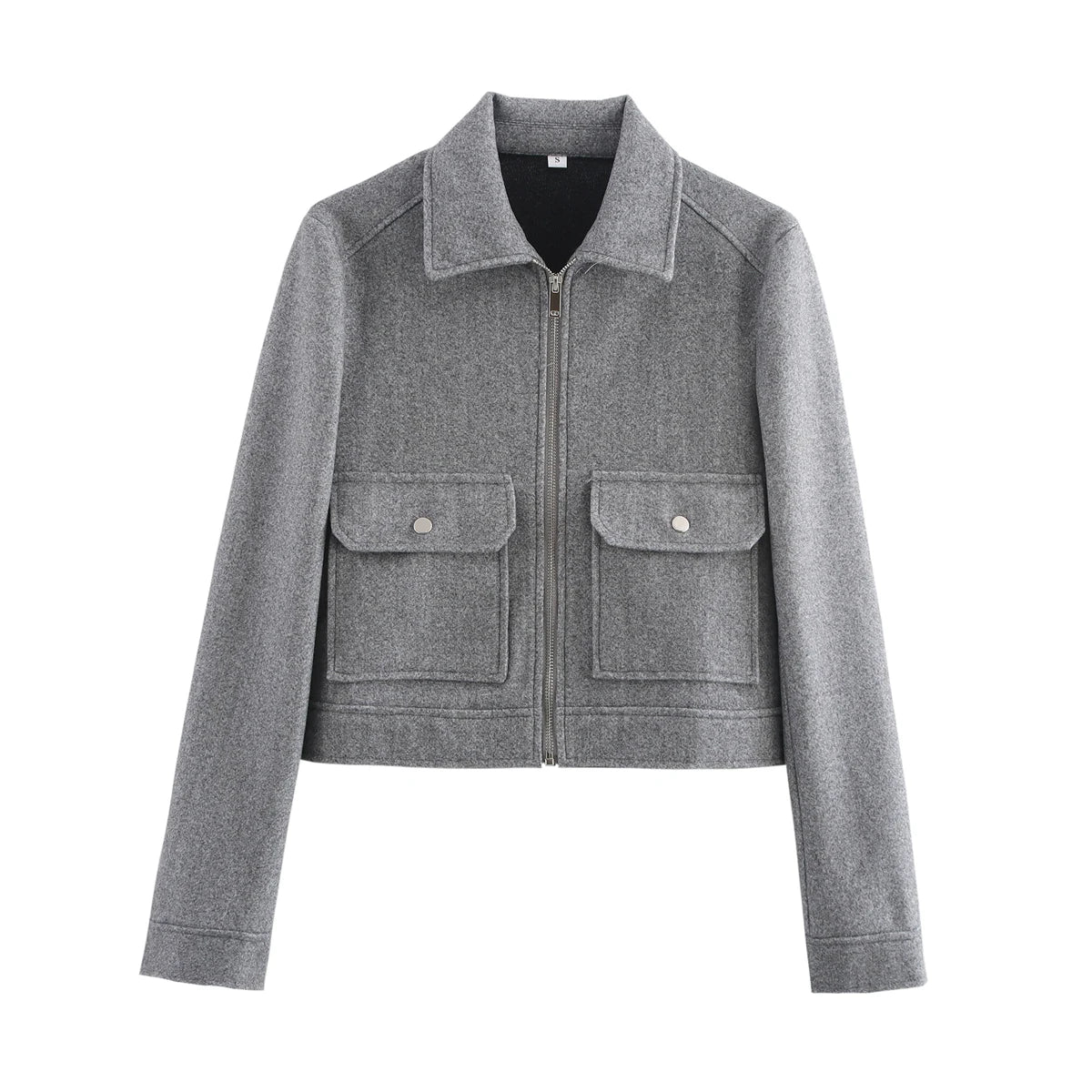 Collared Zip-Front Jacket