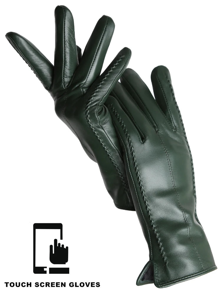 Touchscreen Leather Gloves