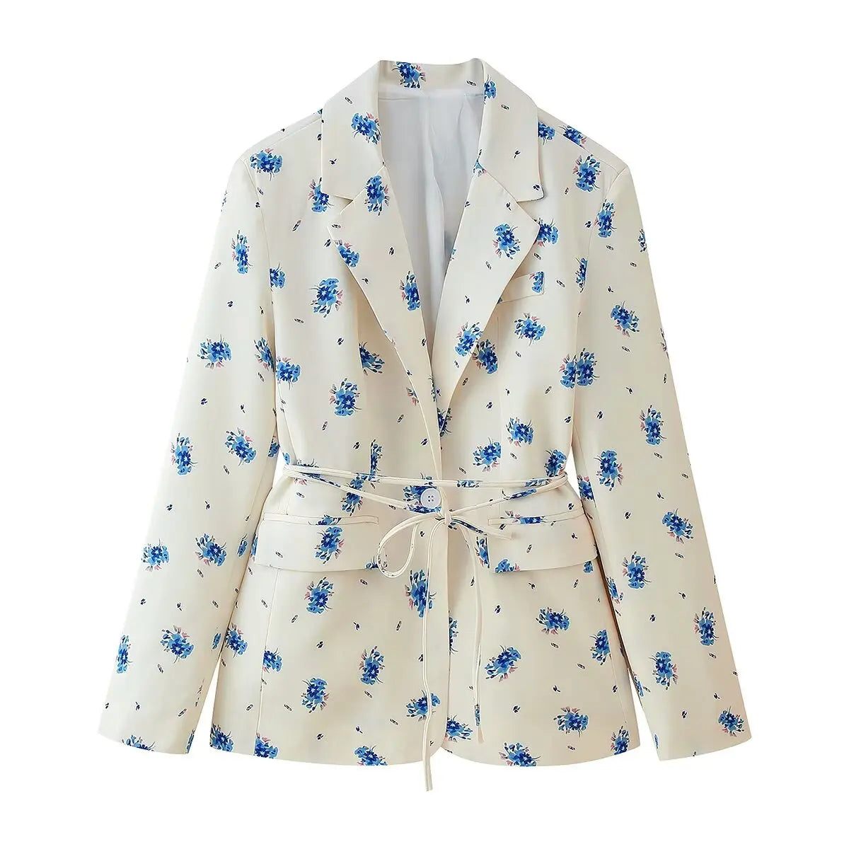 Belted Tailored Wrap Blazer