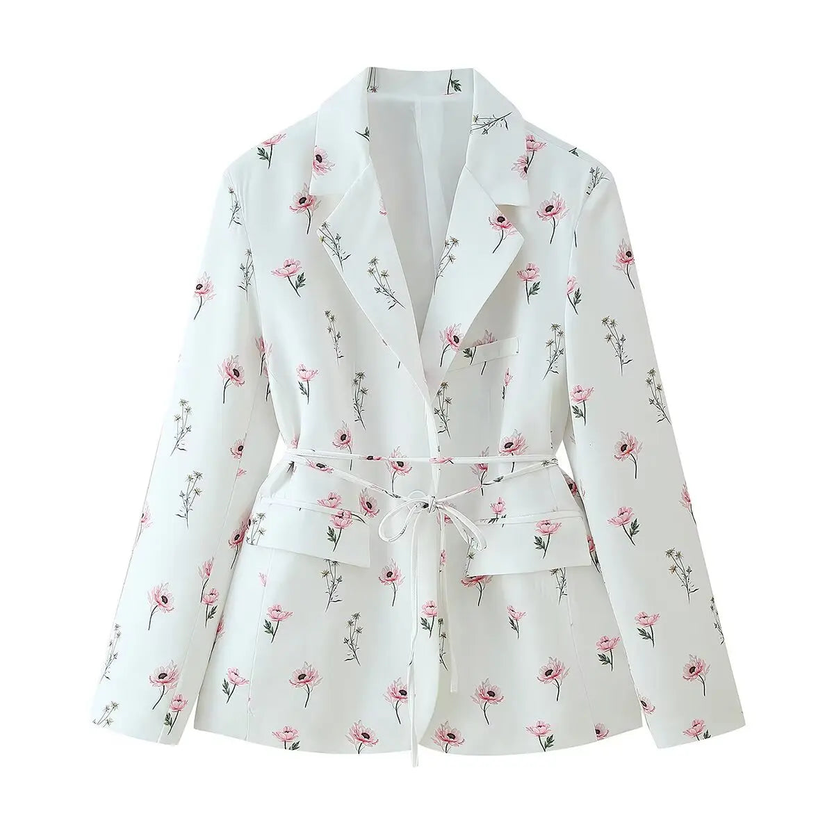 Belted Tailored Wrap Blazer