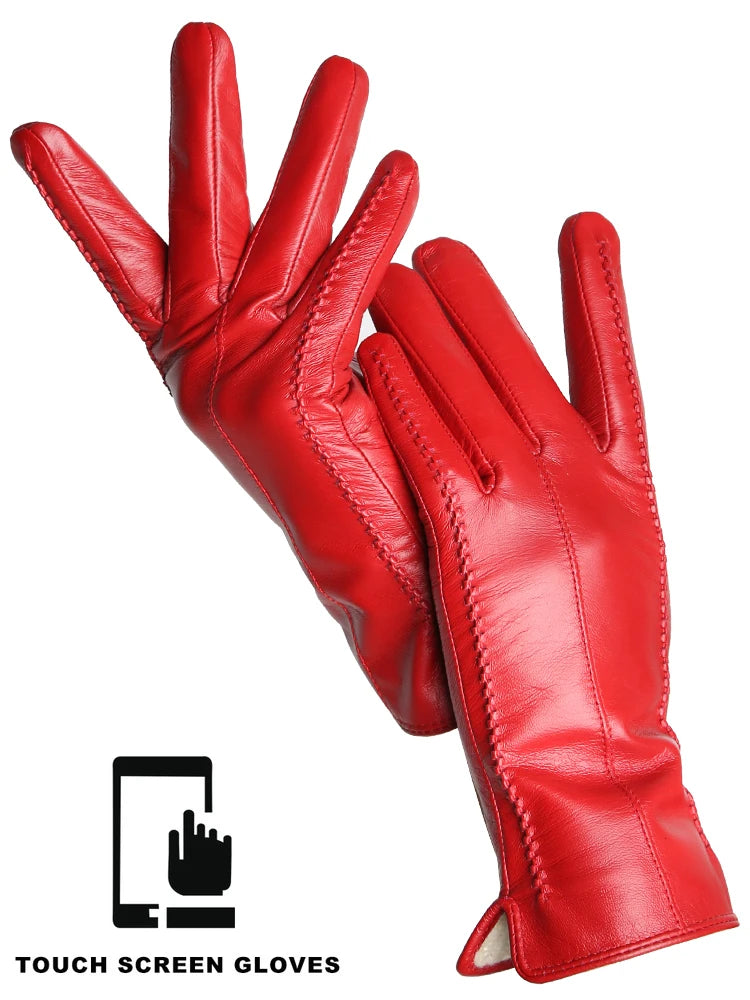 Touchscreen Leather Gloves