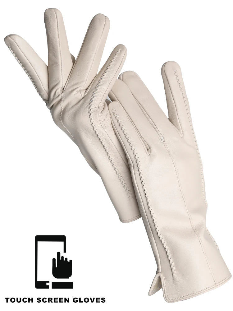 Touchscreen Leather Gloves