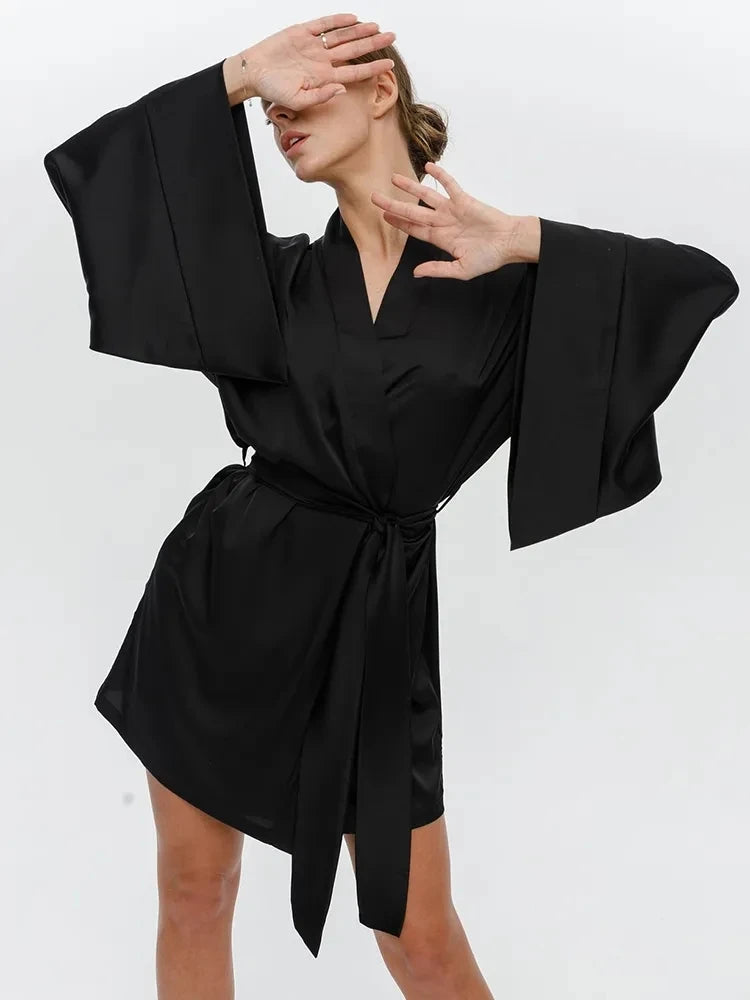 Women’s Satin-Feel Robe