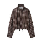 The Polka Dot Blouse with Drawstring Detail