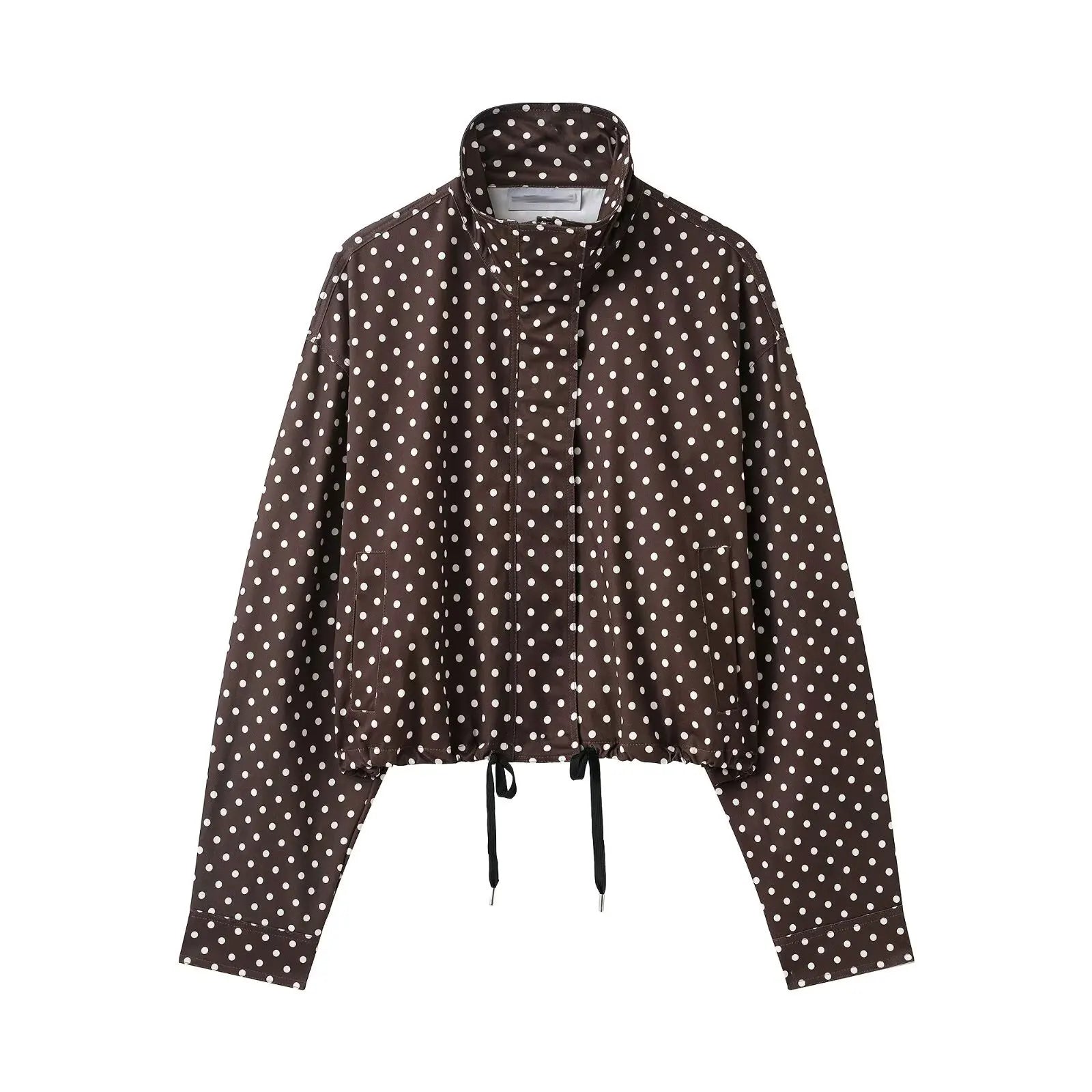 The Polka Dot Blouse with Drawstring Detail