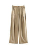 FSLE 2025 Summer Old Money Vest Wide-Leg Pants Set Vintage Tailored Two-Piece Adjustable Waist Eco Linen for Boardroom to Brunch