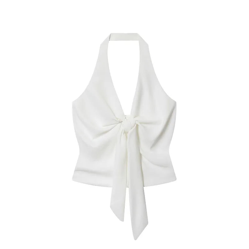 MUJER White Baggy Pants for Women 2 Pieces High Waist Woman Trousers Suits Wide Leg Women's Pants Sets off Shoulder Crop Top
