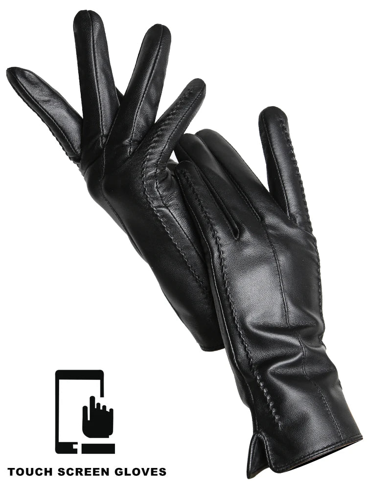 Touchscreen Leather Gloves