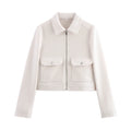 Collared Zip-Front Jacket