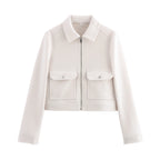 Collared Zip-Front Jacket