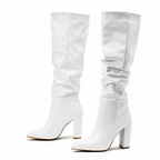 Slouch Knee Boots with Block Heel