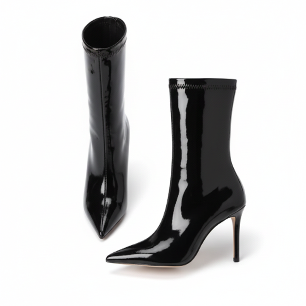 Ankle Boots Midnight Patent Stiletto