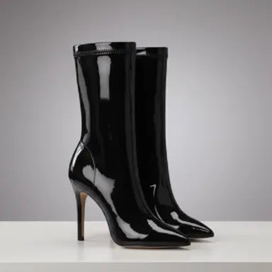 Ankle Boots Midnight Patent Stiletto