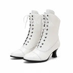 Lace-Up Ankle Boots Kitten Heel