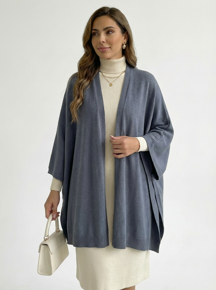 100% Merino Wool Knit Cape