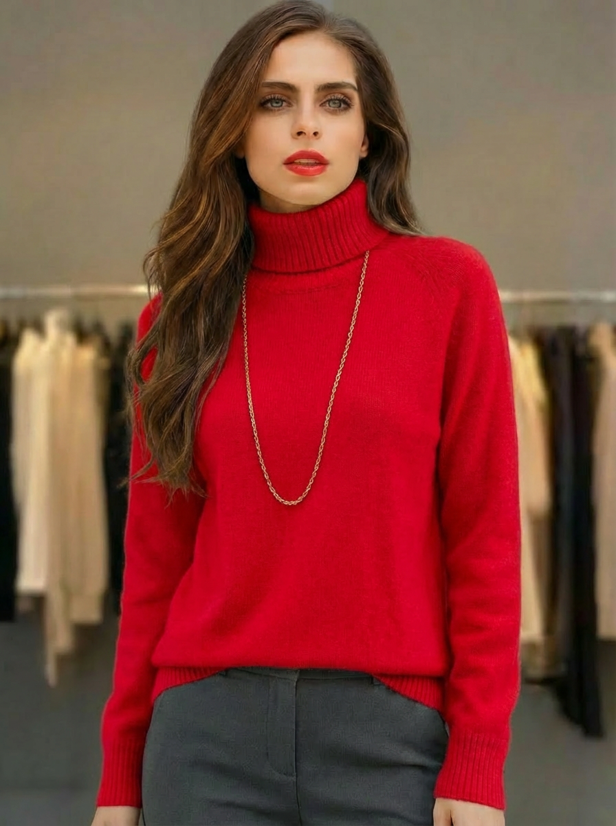 Merino Wool Mock Neck