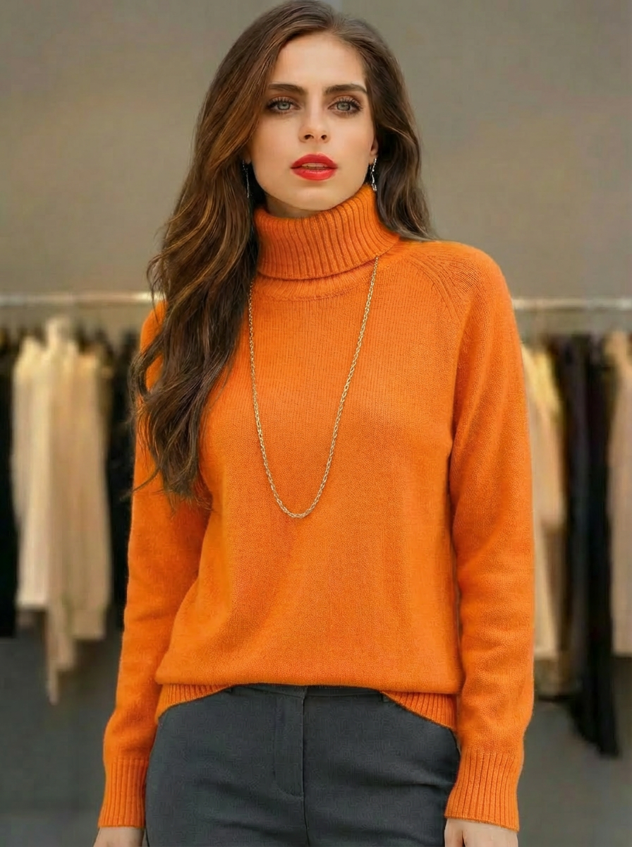 Merino Wool Mock Neck
