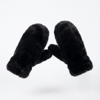 Textured Plush Mittens