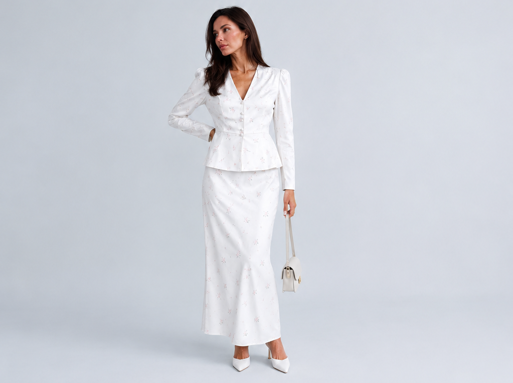 Tailored Blazer and High-Waist Maxi Skirt Co-ord