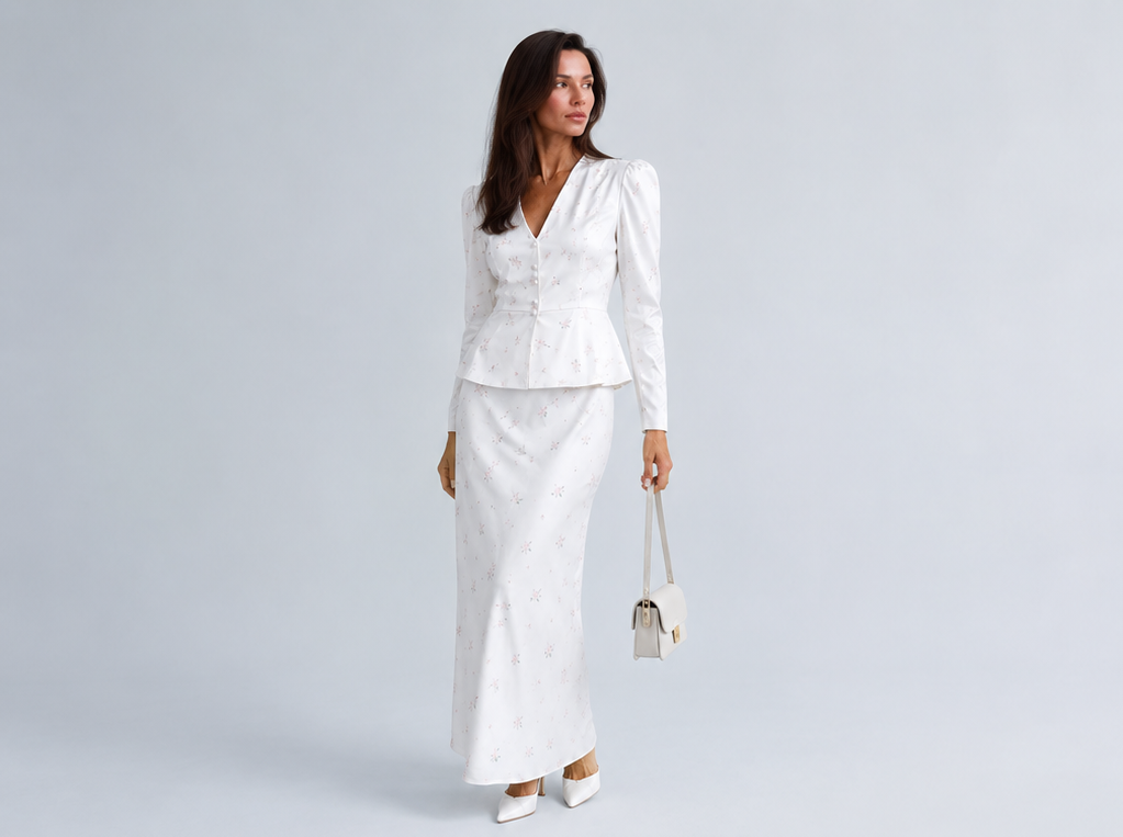 Tailored Blazer and High-Waist Maxi Skirt Co-ord
